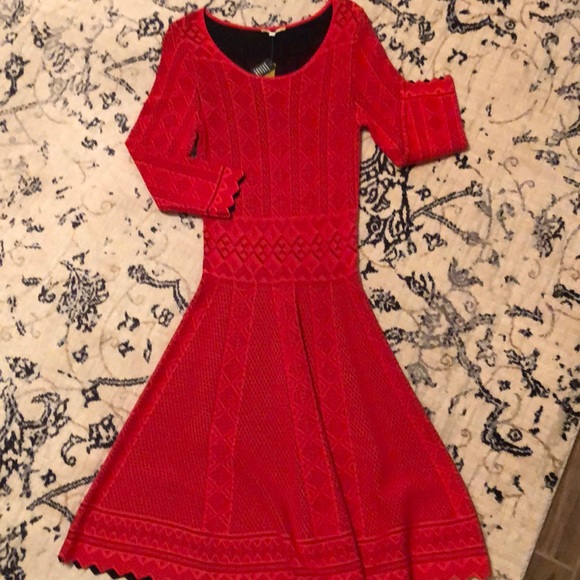 Gianni Bini Red City Shore Knit Dress - Picture 3 of 13